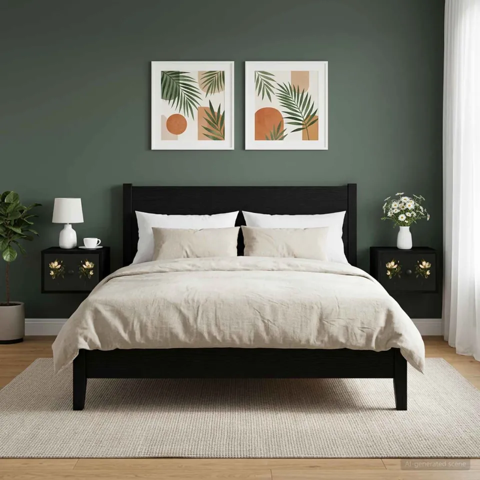 vidaXL Wandkastje BREMEN 2 st Zwart eiken 36 x 33 x 25 cm Bewerkt hout, foto 3