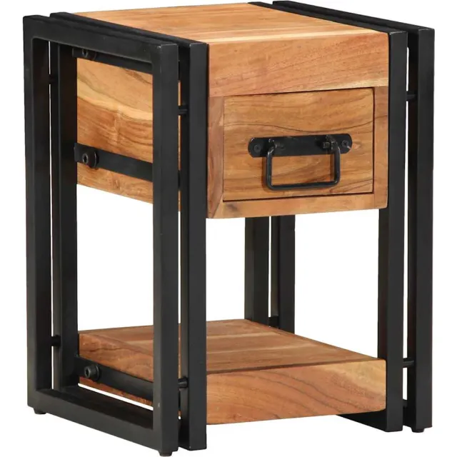 vidaXL Nachtkastje 2 st Bruin 30 x 30 x 40 cm Massief Acaciahout