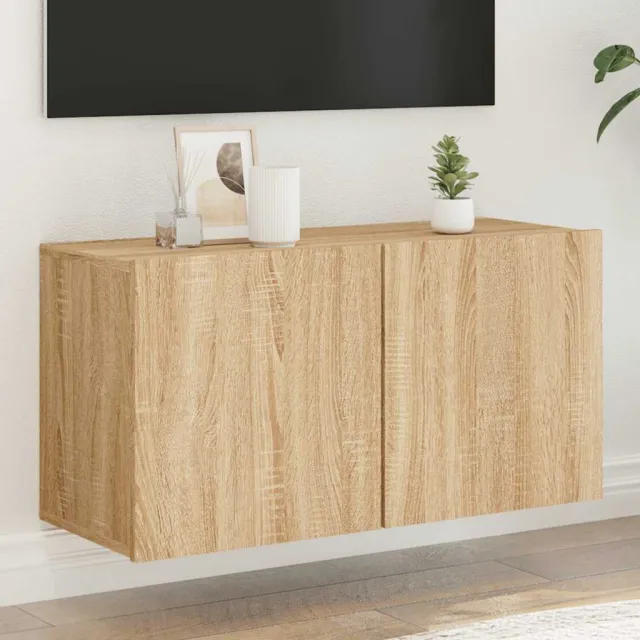 vidaXL Tv-meubel wandgemonteerd 80x30x41 cm sonoma eikenkleurig, foto 2