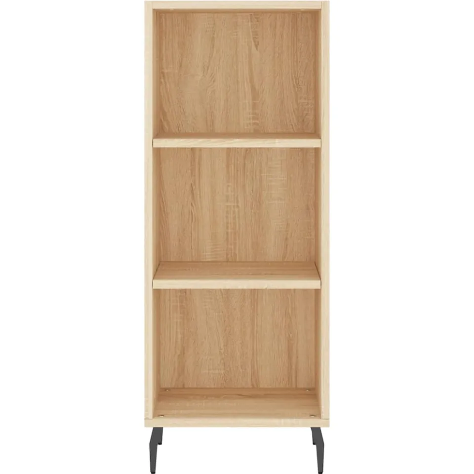 vidaXL Dressoir 34,5x32,5x90 cm bewerkt hout sonoma eikenkleurig Bruin
