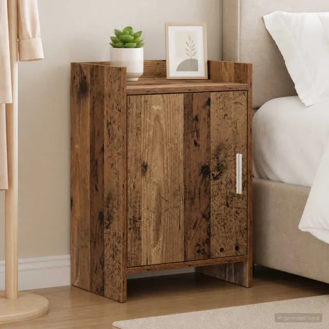 vidaXL Nachtkastjes 2 st Oud hout 40 x 30 x 60 cm Bewerkt hout bruin, foto 2