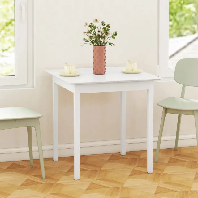 Pugsdrly keukentafel eettafel vierkante tafel modern design 75 cm x 75 cm x 76 cm wit