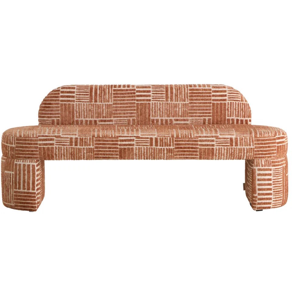 NOUS Living eetkamerbank Nice 180 cm Labyrinth terra