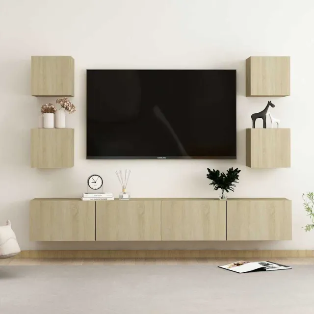 vidaXL 6-delige Tv-meubelset bewerkt hout sonoma eikenkleurig, foto 2