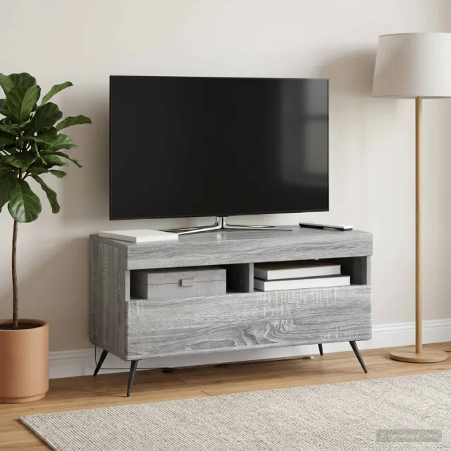 vidaXL LED tv-meubel Grijs Sonoma Bewerkt hout, foto 2