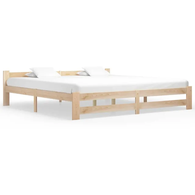 vidaXL Bedframe massief grenenhout 200x200 cm bruin