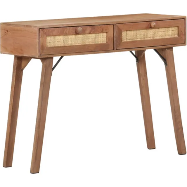 vidaXL Wandtafel - 100x35x76 - cm - massief - mangohout Bruin