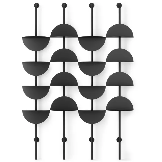 Umbra SOLIS ADJUSTABLE SHELVES BLACK Zwart