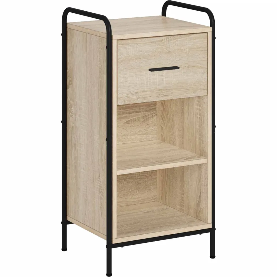 vidaXL Dressoir Sonoma Eiken 97 x 33 x 81 cm Bewerkt hout, foto 3