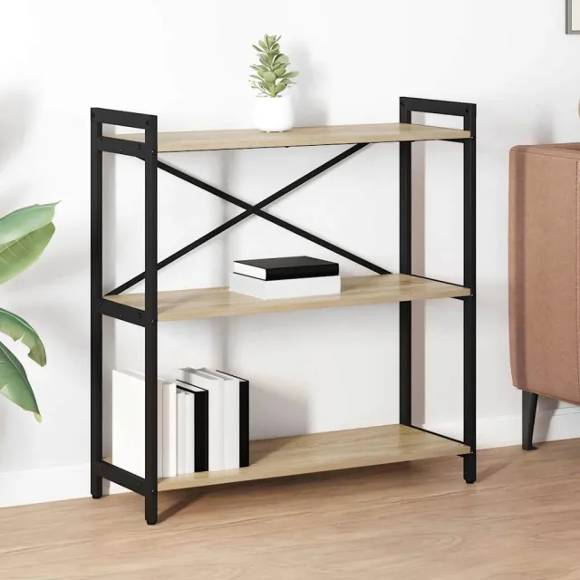 vidaXL Boekenkast 80 x 30 x 85 cm Bewerkt hout Sonoma Eiken, foto 2