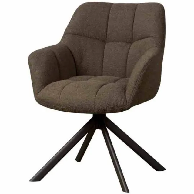 Tower Living Alba draaibare armstoel - bruin