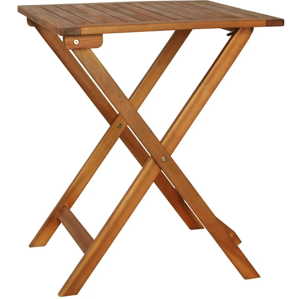 vidaXL 3-delige Bistroset inklapbaar met kussens massief acaciahout bruin, foto 2