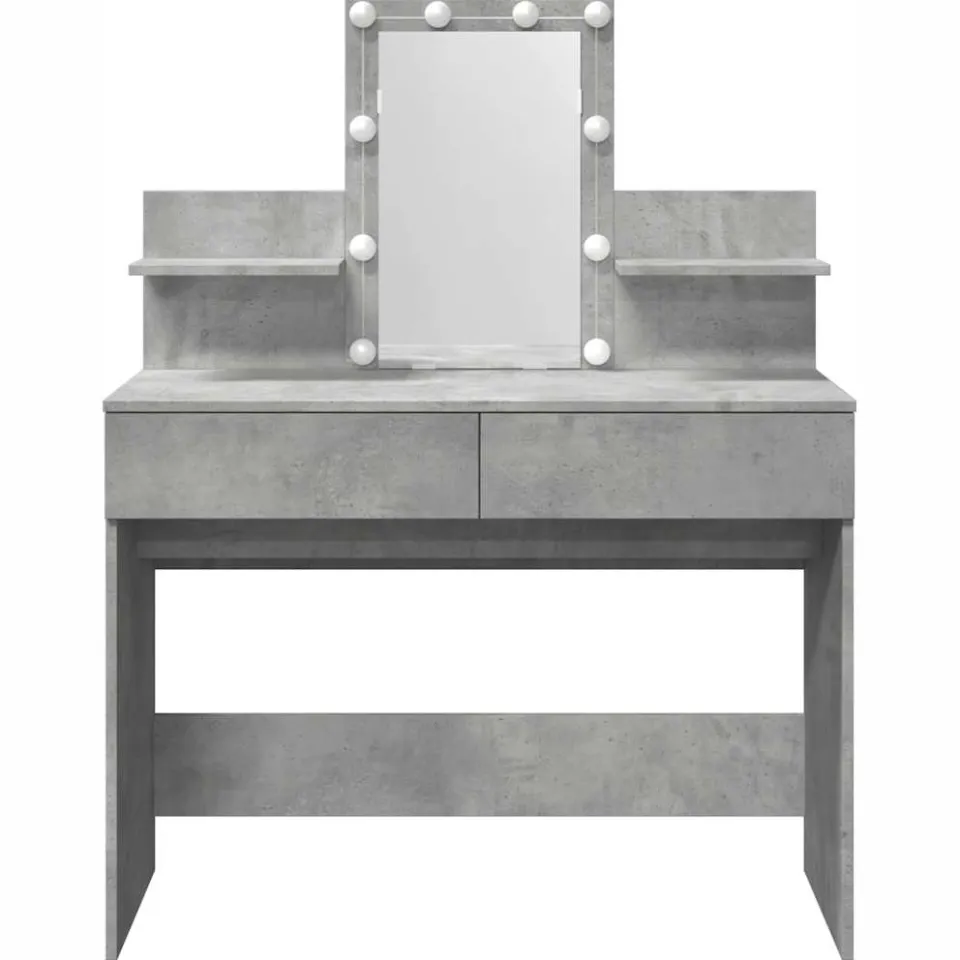 vidaXL Kaptafel met LED-verlichting 100x40x130 cm betongrijs grijs, foto 4