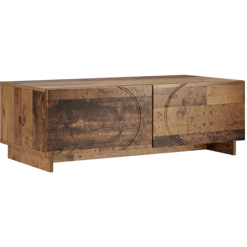 vidaXL Salontafel Oud hout 102 x 50,5 x 35 cm Bewerkt hout bruin, foto 3