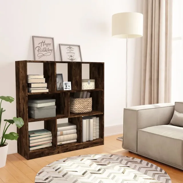 vidaXL Boekenkast 97,5x29,5x100 cm bewerkt hout gerookt eikenkleurig, foto 2