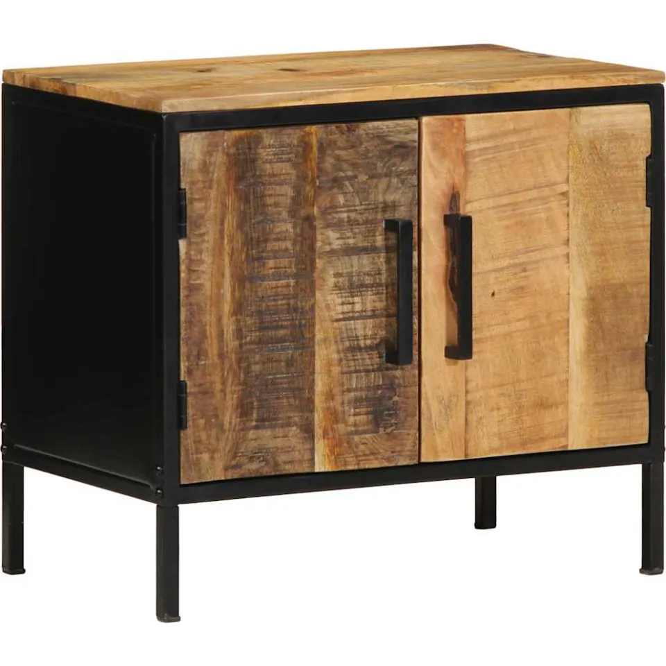 vidaXL Nachtkastje 2 st Bruin en zwart 50 x 30 x 45 cm, foto 3
