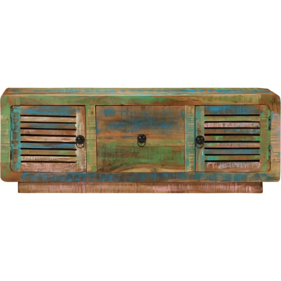 vidaXL Tv-meubel 110x30x40 cm massief gerecycled hout bruin, foto 2