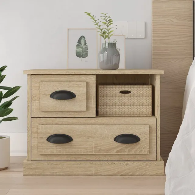 vidaXL Nachtkastje 60x39x45 cm sonoma eikenkleurig, foto 2