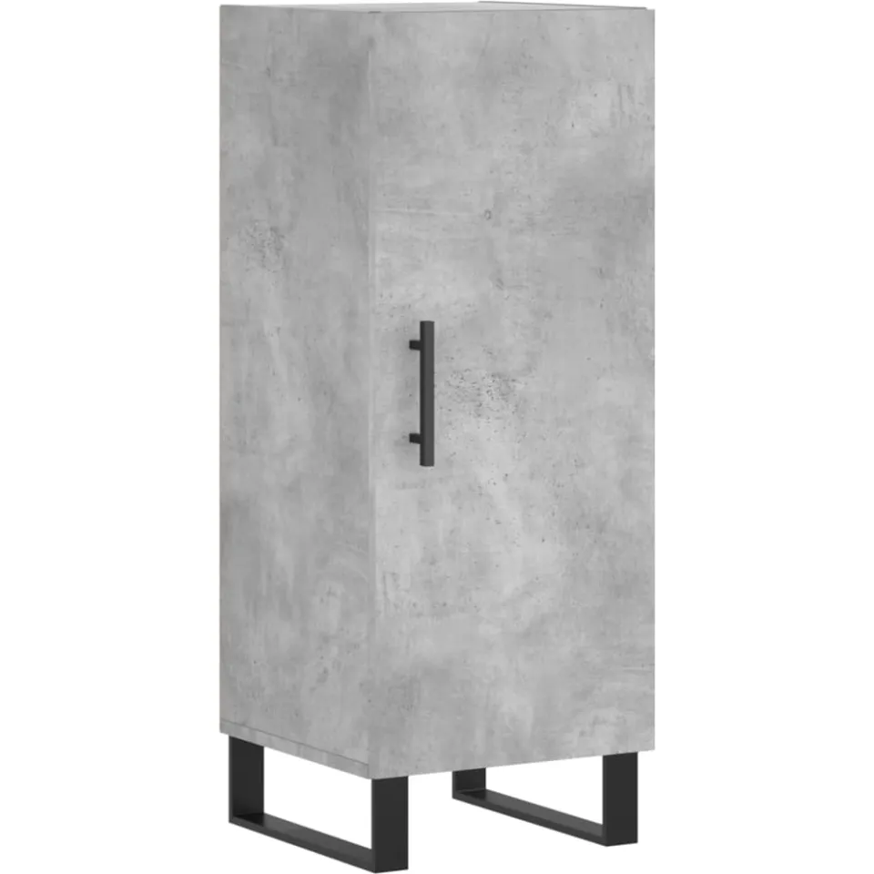 vidaXL Dressoir 34,5x34x90 cm bewerkt hout betongrijs grijs, foto 3