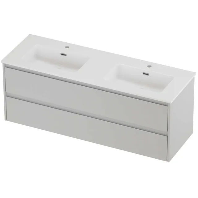 Proline Tribute Badmeubelset Porselein Elegant Dubbel 140x46x54 cm Glans Wit Glans Wit