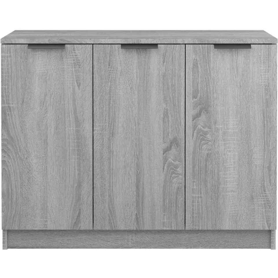 vidaXL Dressoir 90,5x30x70 cm bewerkt hout grijs sonoma eikenkleurig, foto 4
