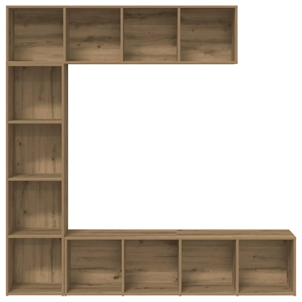 vidaXL Boekenkasten 3 st bewerkt hout artisanaal eikenkleur, foto 3