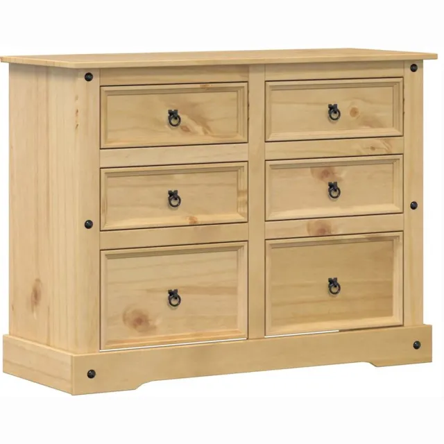 vidaXL Ladekast - Corona - 112x48x91 - cm - massief - grenenhout Bruin