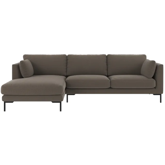Rowico Home Corwin gestoffeerde hoekbank grijs - links - 270 cm