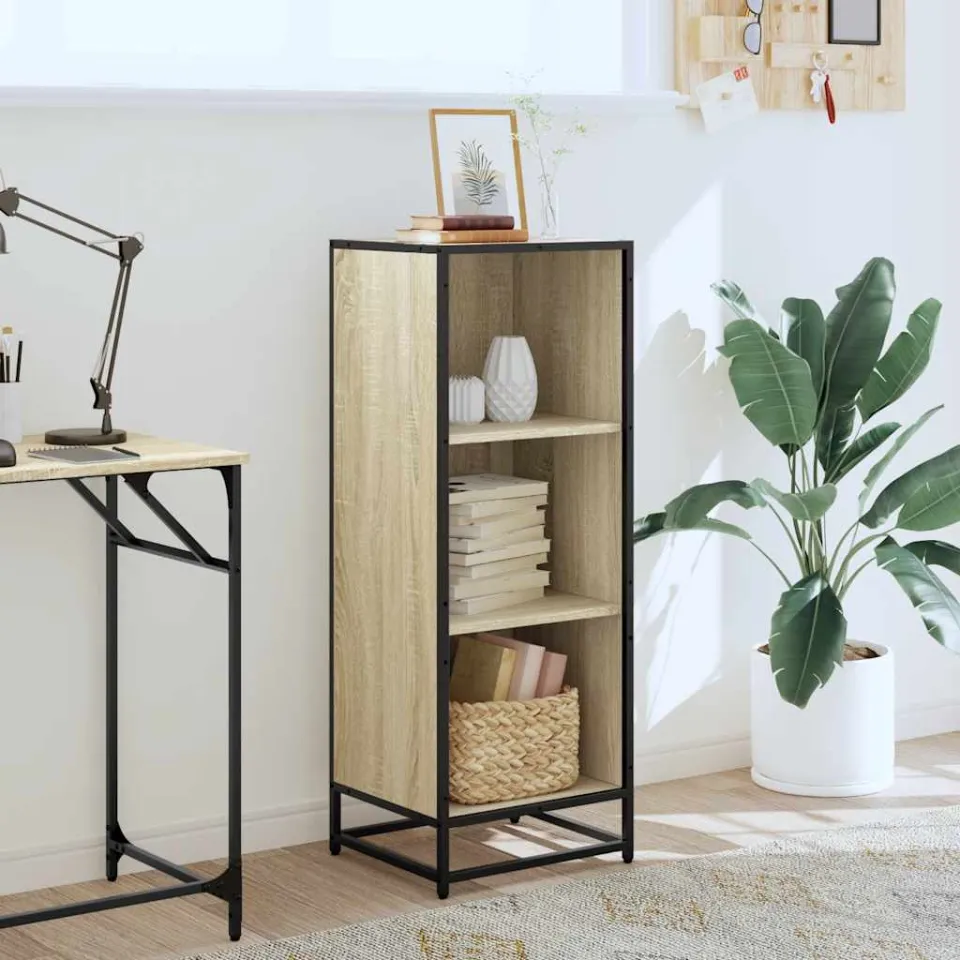 vidaXL Boekenkast 40x35x107,5 cm bewerkt hout sonoma eikenkleurig, foto 2