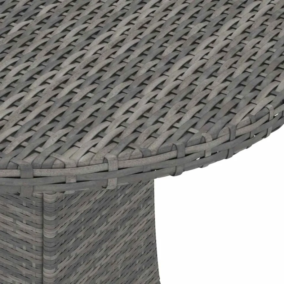 vidaXL Tuintafel 70x70x73 cm poly rattan grijs, foto 4