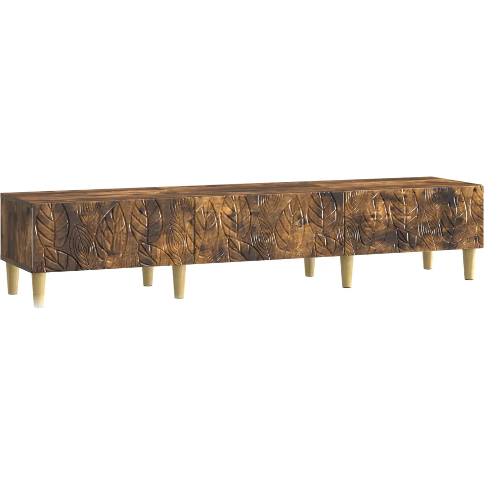 vidaXL TV-kast 147 x 34,5 x 30 cm Gerookt eiken Bewerkt hout Bruin