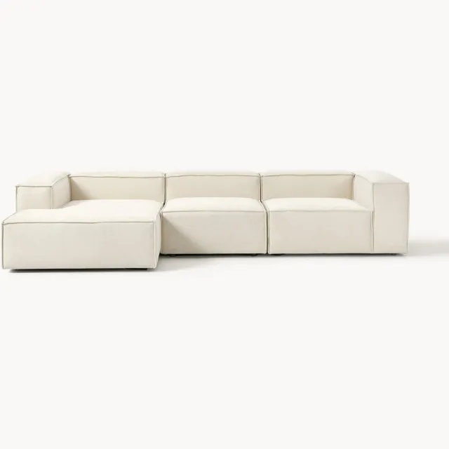 Westwing Collection Modulaire hoekbank Lennon (4-zits) wit