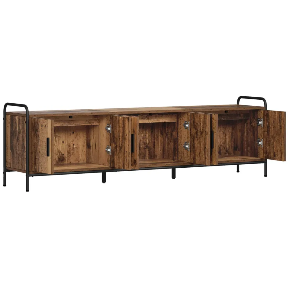 vidaXL Tv-meubel 146 x 33 x 50 cm Oud hout Bewerkt hout bruin