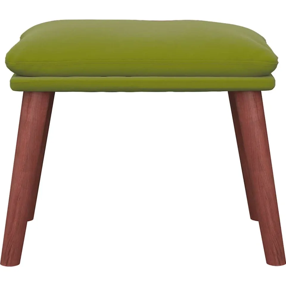 vidaXL Voetenbank 45x29,5x35 cm fluweel lichtgroen groen