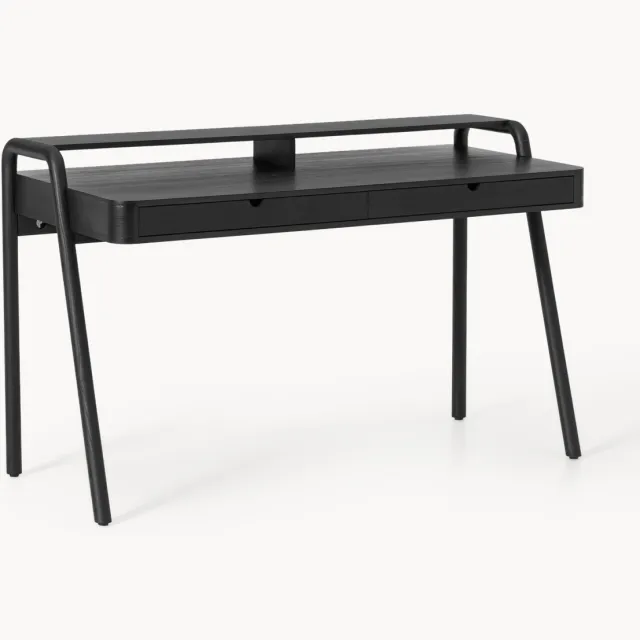Westwing Collection Bureau Evrak met lades Zwart