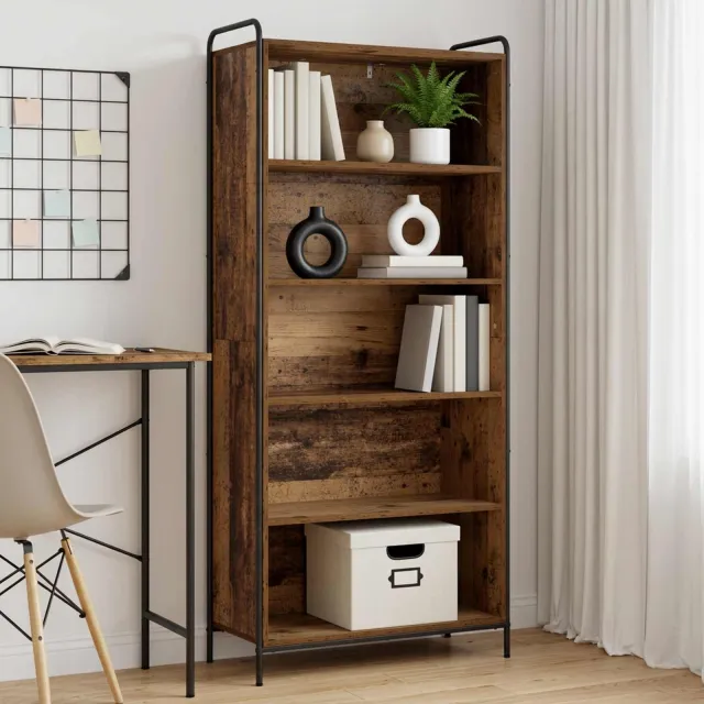 vidaXL Boekenkast 55,5 x 33 x 174 cm Bewerkt hout Oud hout bruin, foto 2