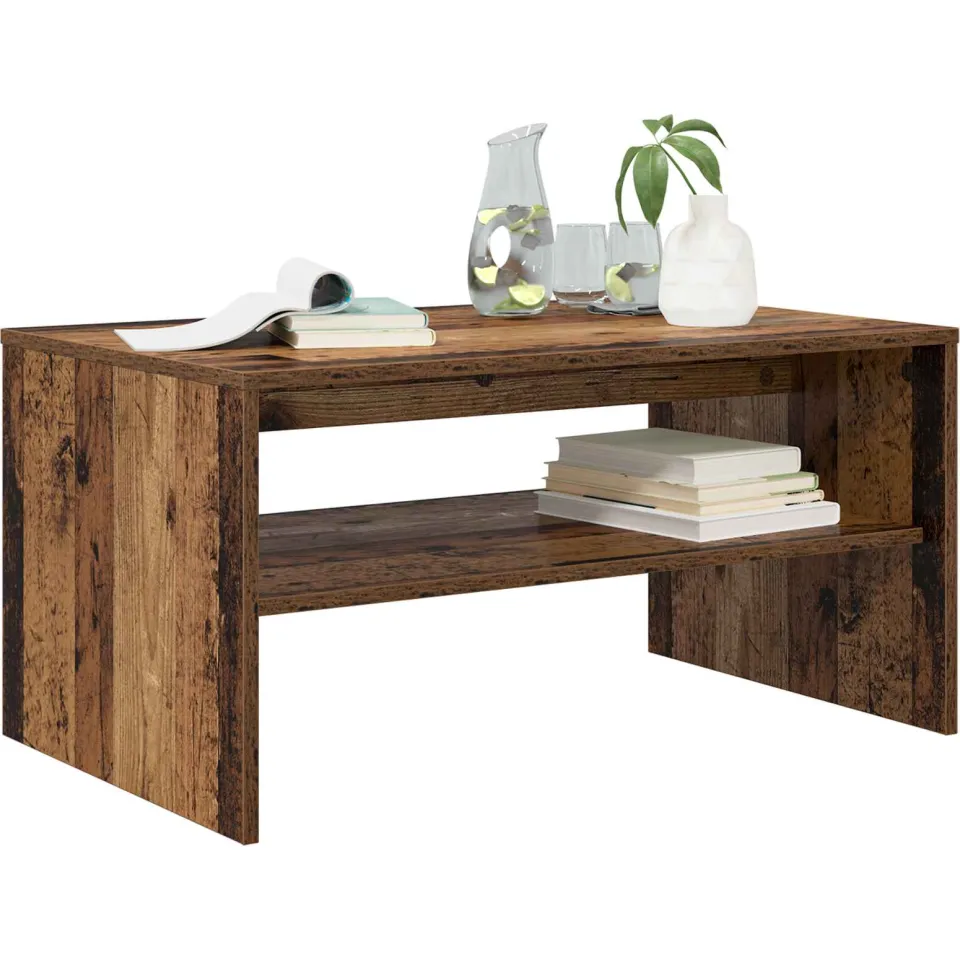 vidaXL Salontafel Oudhout 80 x 50 x 40 cm Bewerkt hout Bruin