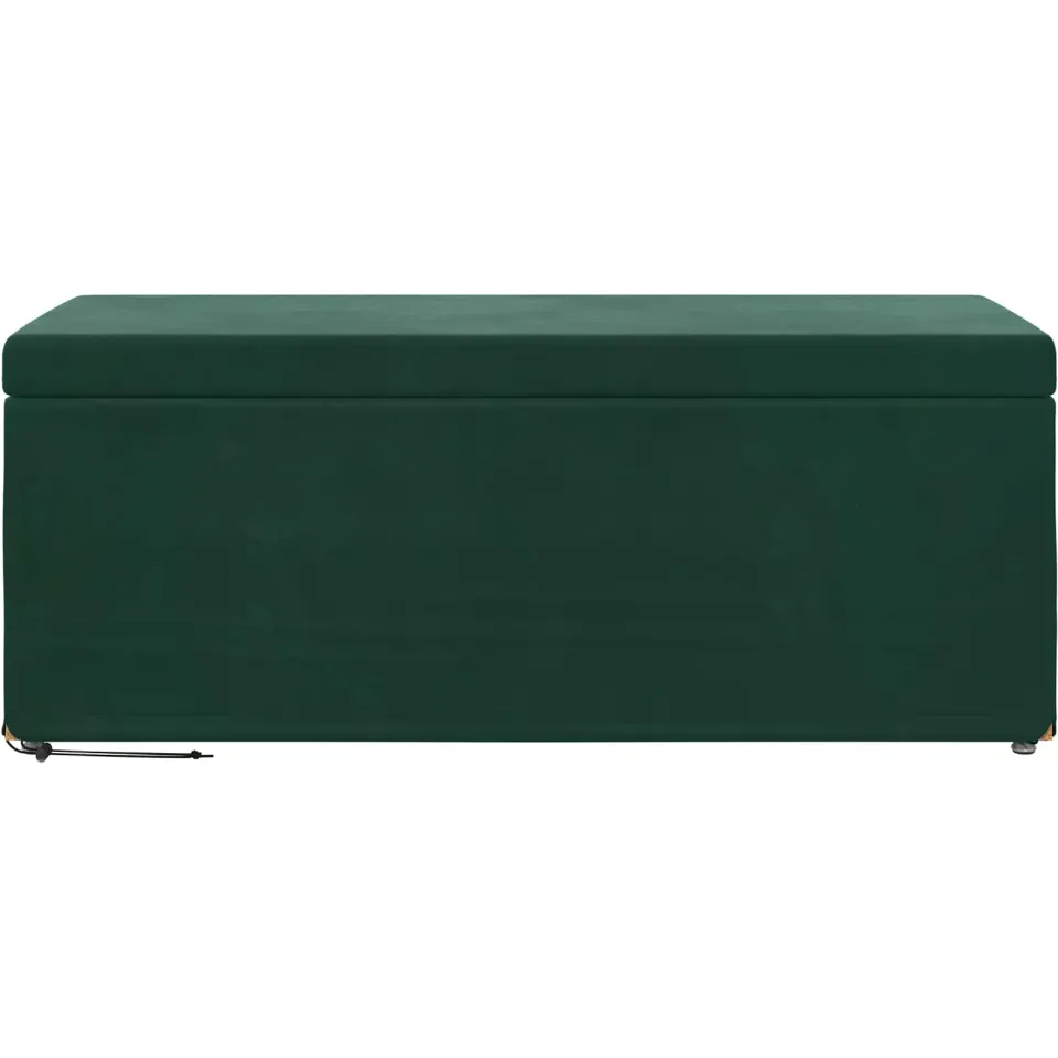 vidaXL Kruk Donkergroen 101 x 41 x 40 cm Velvet en Gefabriceerd Hout