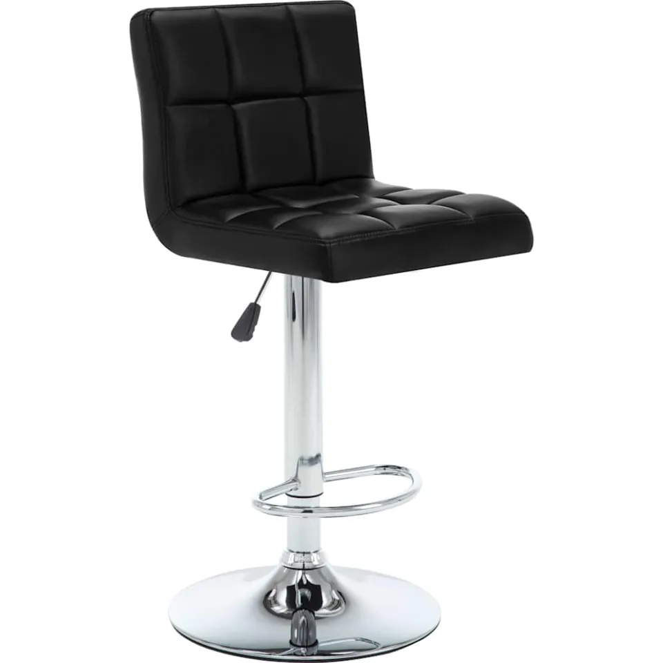 vidaXL Barstoelen 2 st kunstleer zwart, foto 2