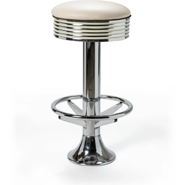 Bel Air Furniture Casey Barstool Footring BP 77 Chrome wit