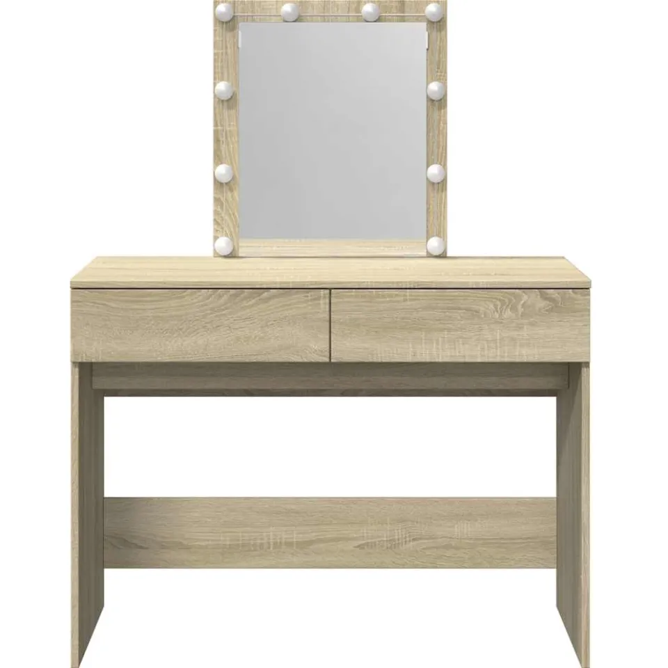 vidaXL Kaptafel met LED-verlichting 100x40x130 cm sonoma eikenkleurig, foto 4