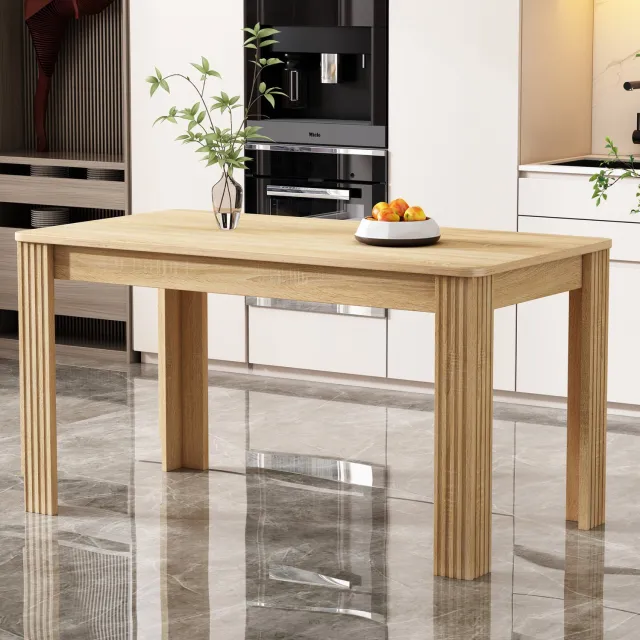 CHICFURN Eettafel - Stabiel - Vier poten - Oak Eiken