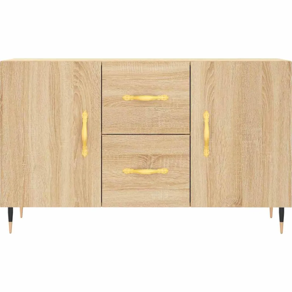 vidaXL Dressoir 100x36x60 cm bewerkt hout sonoma eikenkleurig, foto 4