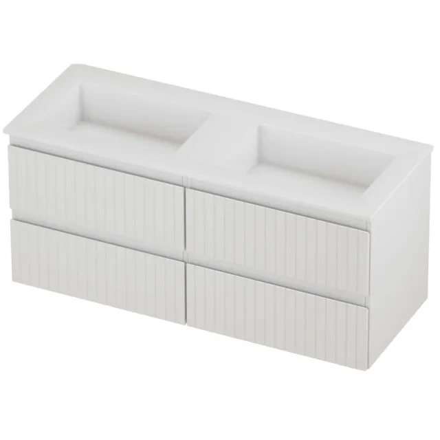 Proline Aristo Badmeubelset Polystone Elegant Zonder Gat 120x46x54 cm Glans Wit Glans Wit