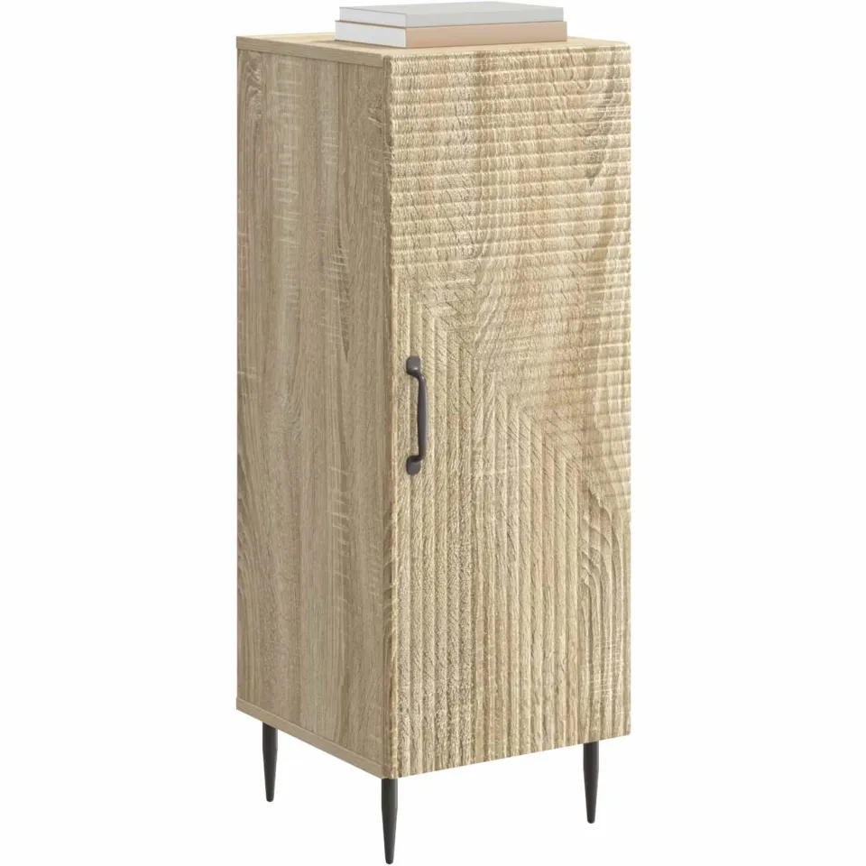 vidaXL Dressoir Sonoma Eiken 33 x 34,5 x 89,5 cm Bewerkt hout Bruin