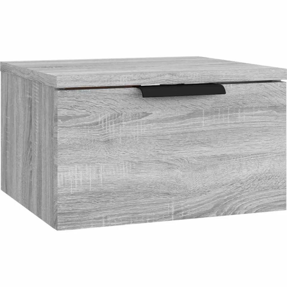 vidaXL Nachtkastje wandgemonteerd 34x30x20 cm grijs sonoma eikenkleur, foto 3