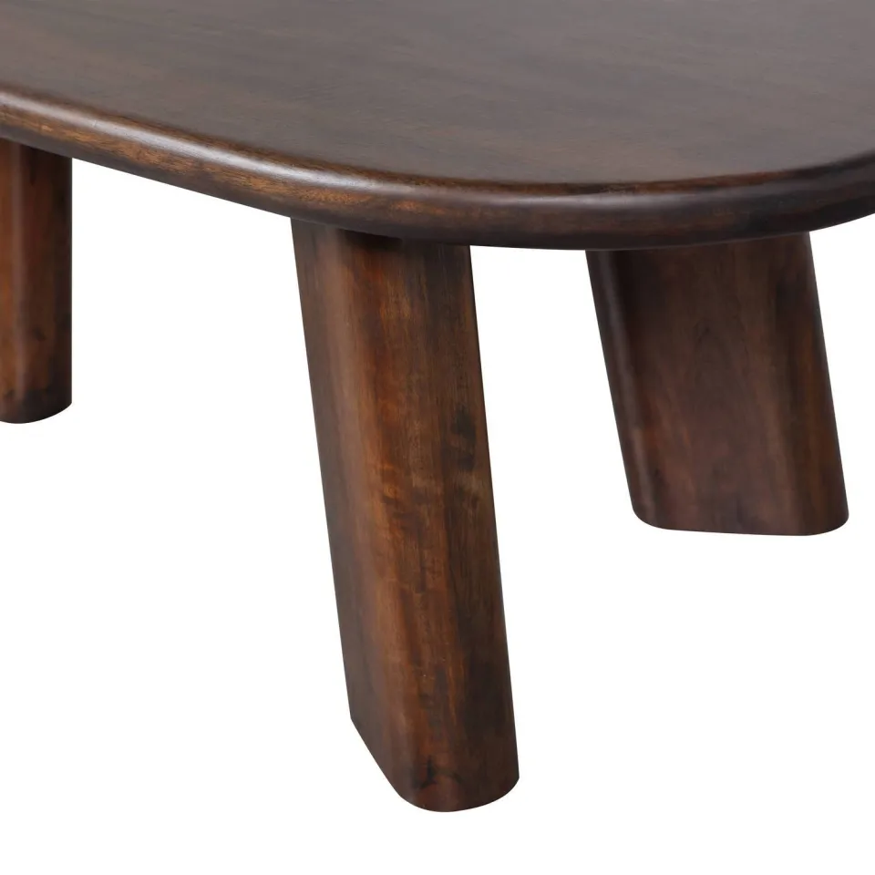 WOOOD Roundly Salontafel - Mangohout - Walnoot - 40x110x60, foto 7