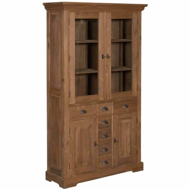 Tower Living Vitrinekast Bologna - Bruin Hout - 115x40x195cm