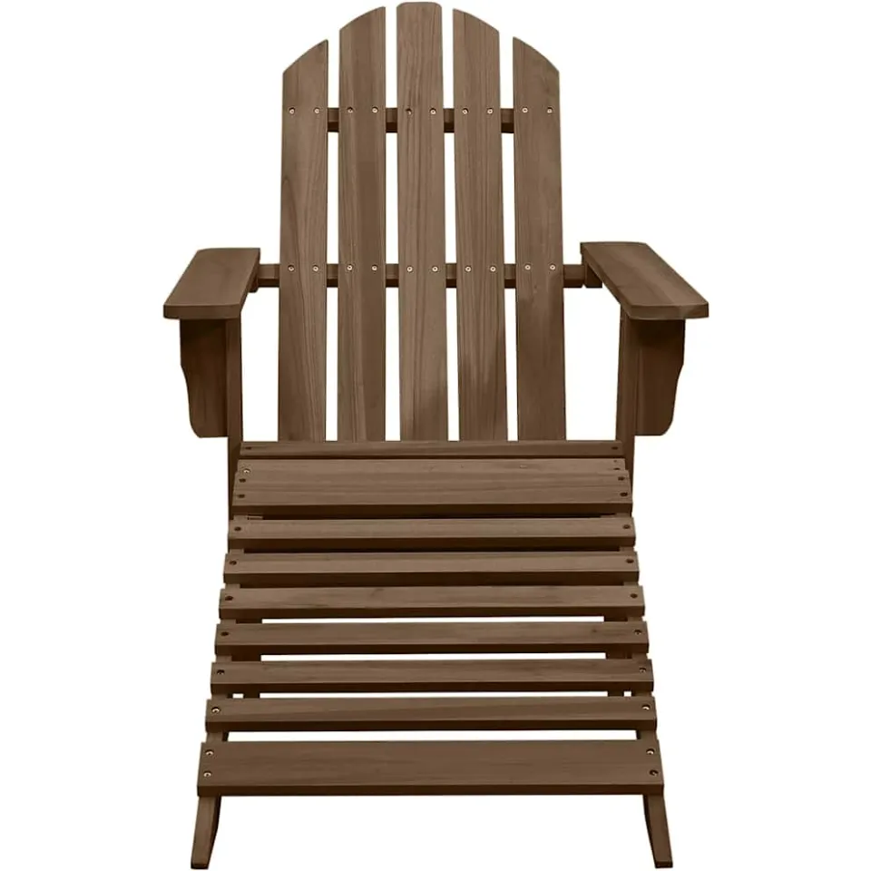vidaXL Tuinstoel Adirondack voetenbank tafel massief vurenhout bruin, foto 4