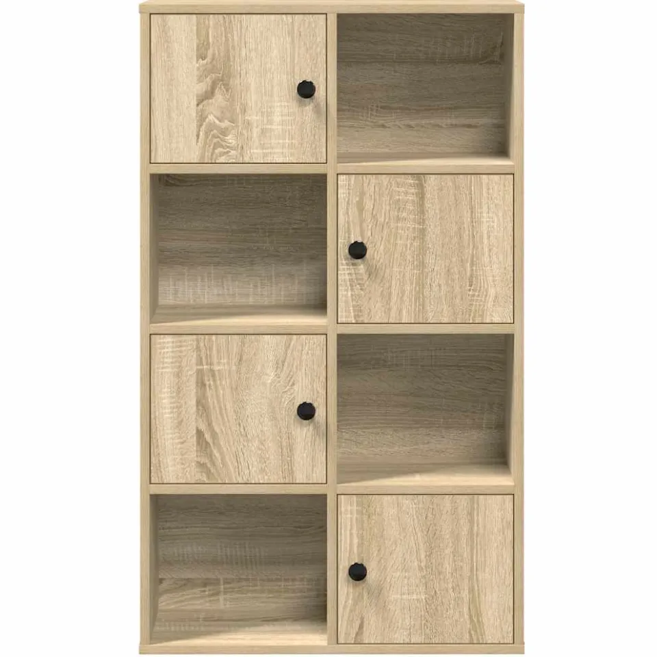 vidaXL Boekenkast 60x24x101,5 cm bewerkt hout sonoma eikenkleurig, foto 4